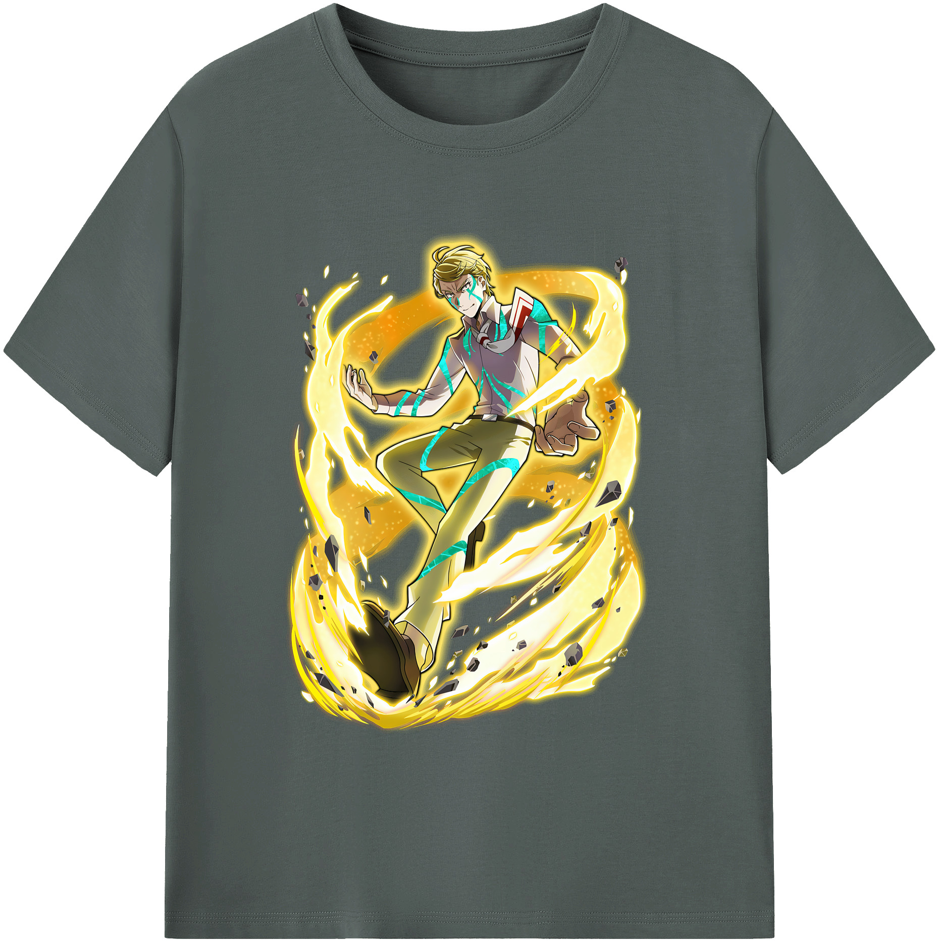 （画像用） 文豪ストレイドッグス Bungo Stray Dogs 綿100％ メンズ半袖Tシャツ｜肌触りやわらか＆通気性